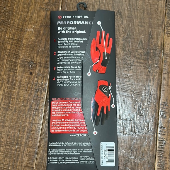 Zero Friction White Golf Glove - Picture 2 of 2